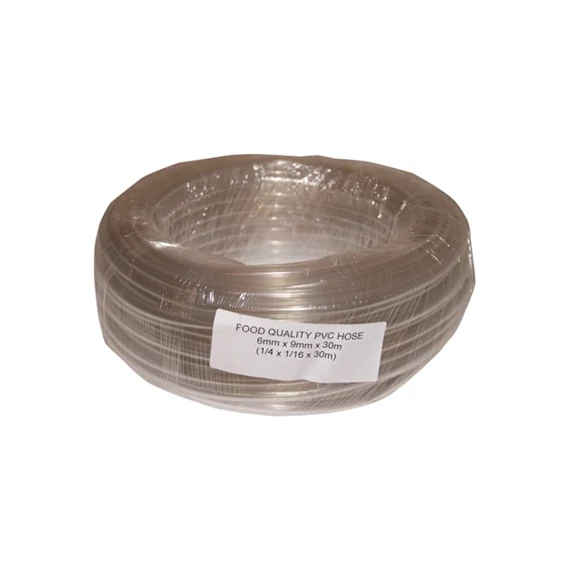 Benzincső 6,00mm*9,0mm*30m átlátszó PVC